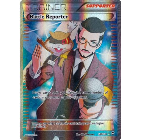 Battle Reporter 109 111 Pokemon XY Furious Fists Full Art Card