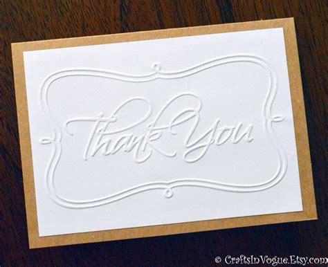 Embossed Thank You Cards Blank Thank You Note Cards Set