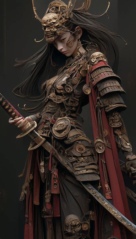 Onna Musha Japanese Female Warriors Nel Illustrazione Del