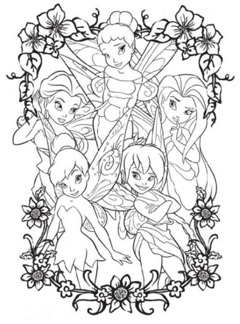 20 Free Printable Tinker Bell Coloring Pages