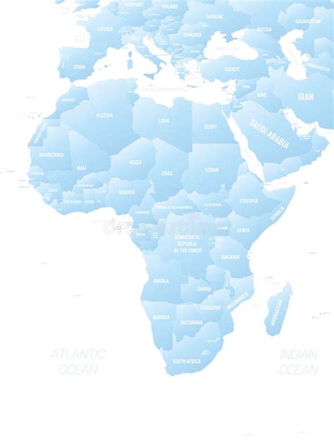 Afrika Karte Mit Detaillierten Politischen Karten Mit Tabellen Vektor