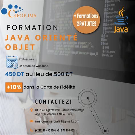 Formation Java Orient Objet Petite Annonce Ariana