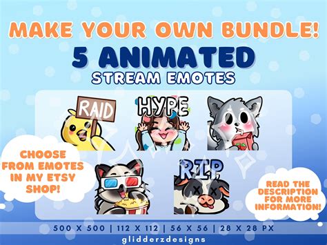 X Animated Twitch Emote Pack Make Your Own Emote Bundle Etsy In