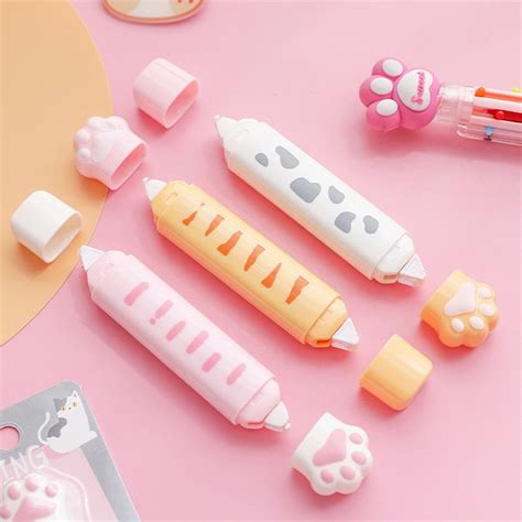 2 In 1 Cute Cat Paw Correction Tape White Artofit