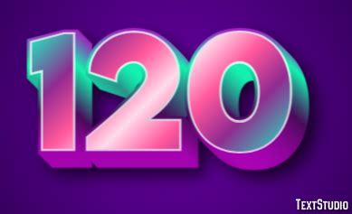 120 Text Effect and Logo Design Number