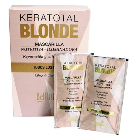 Estuche De Mascarilla Keratotal Blonde Bellissima X 24u De 20g