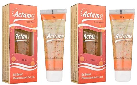 Actame Face Wash 70gm R Pack Of 2 Beauty