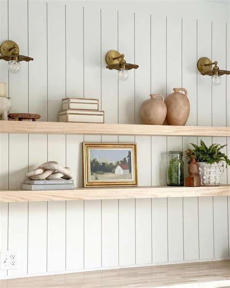 Light Wood Floating Shelves Lighting Ideas Soul Lane