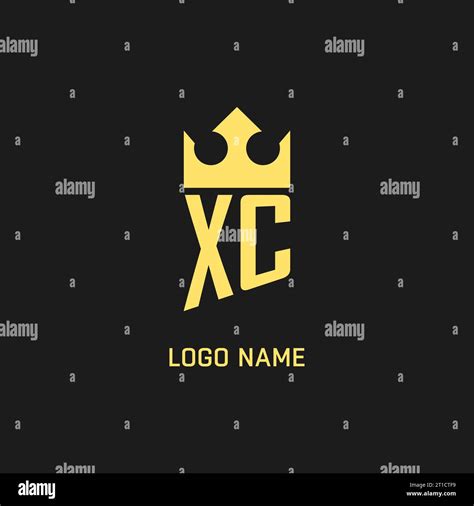 Monogram XC Logo Shield Crown Shape Elegant And Luxury Initial Logo