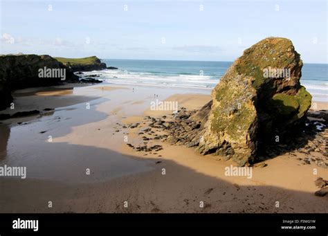 Whipsiderry Beach Cornwall Newquay Watergate Bay Stock Photo Alamy