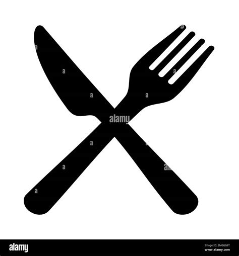 Crossed Knife And Fork Pictogram Vectorized Graphic Resource Stock Vector Image And Art Alamy