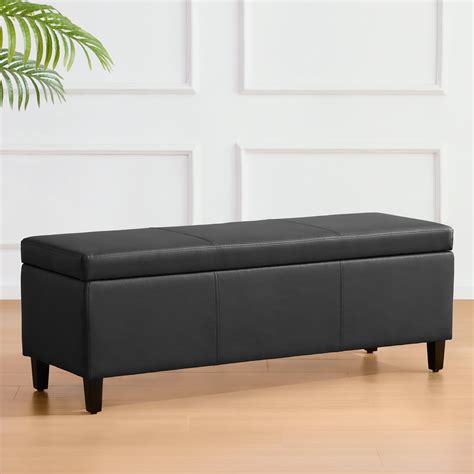 Huimo 50 2 Inch Rectangle Lift Top Storage Ottoman Bench In Upholstered