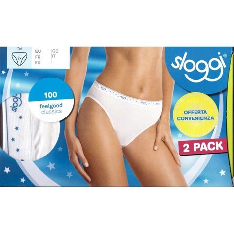 Offerta Pz Slip Donna Sloggi Tai Sgambato Vita Alta Cotone