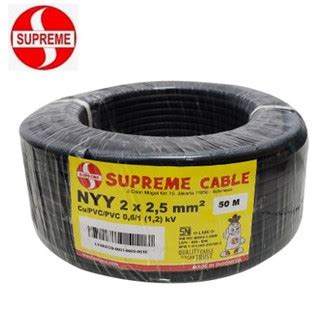 Promo SUPREME Kabel Listrik NYY Hitam 2x2 5 Tunggal Kawat 2 X 2 5 50