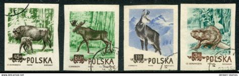 1944 Republic Poland 1954 Protected Animals Imperforate Used