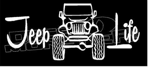 Jeep Life Writing Decal Sticker - DecalMonster.com