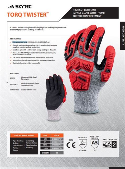 Torq Twister™ Anti Impact Grip Gloves Gl Skg00007h Disc R