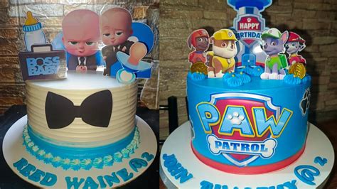 Paw Patrol And Boss Baby Theme Cake Design Birthday Cake Ideas