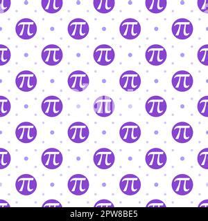 Pi Day Seamless Pattern Design With Mathematical Constants Or Baked Pie