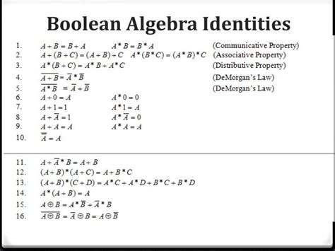 Ppt Boolean Algebra Powerpoint Presentation Id2873591