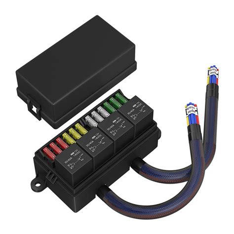 12v Fuse Relay Box Pre Wired Fuse And Relay Box With 4 Relay 12 Way Atc