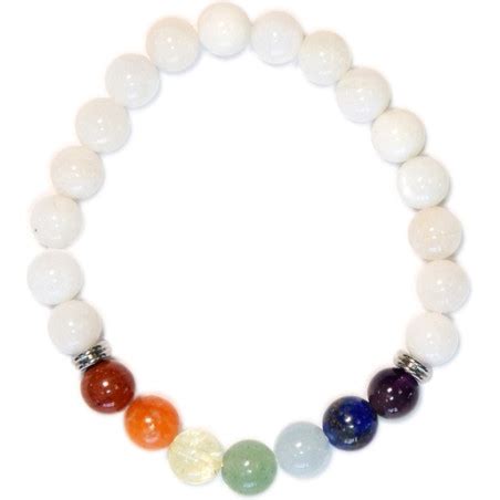 Bracelet Chakras Pierre De Lune Perles Mm Omsa Chakra Fr