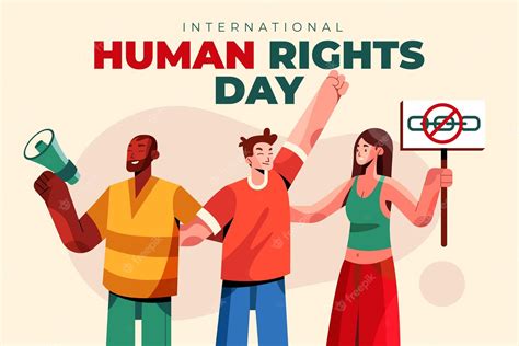 Free Vector Flat International Human Rights Day Illustration