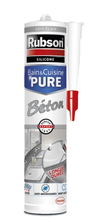 Mastic silicone joint étanchéité cuisine salle de bains pure gris c