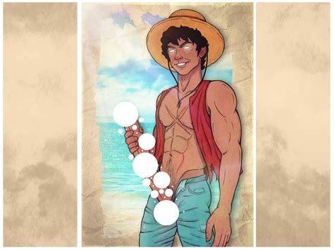 A4 Monkey D Luffy Print Male Nude Adult Men Man Gay Erotic