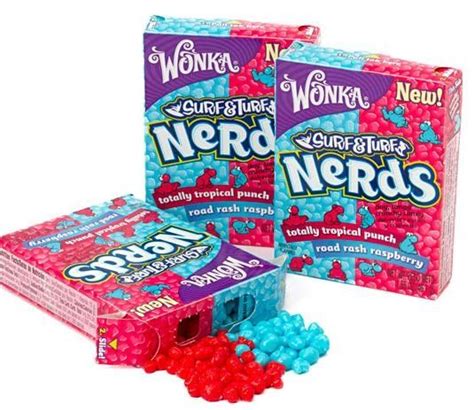 Nerds Surf And Turf Sweet And Tangy Candies Tropical Punch And Raspberry Flavors 1 65 Oz Box Made In