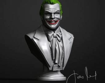 Joker Bust Stl Model For D Printing D Printable Joker Bust D Print