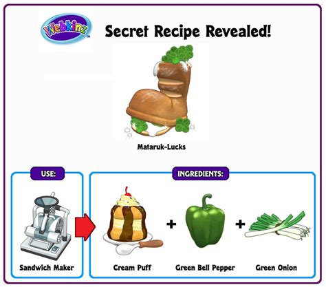 Mataruk Lucks Secret Recipe Revealed Wkn Webkinz Newz