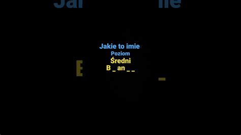 jakie to imie - YouTube