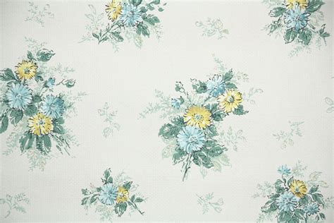 1960s Floral Vintage Wallpaper – Hannah's Treasures Vintage Wallpaper