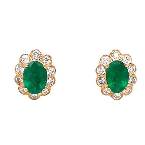 Emerald Earrings - GoldInArt.com