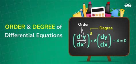 Order And Degree Of Differential Equations How To Find Examples