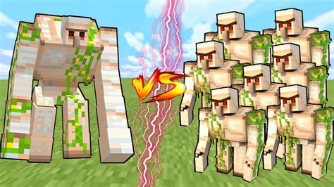 MUTANT IRON GOLEM Vs 100 IRON GOLEMS In Minecraft Mob Battle YouTube