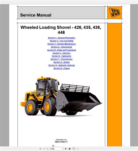 JCB Wheeled Loader Service Manual New Models Updated 2018 CD | Auto ...