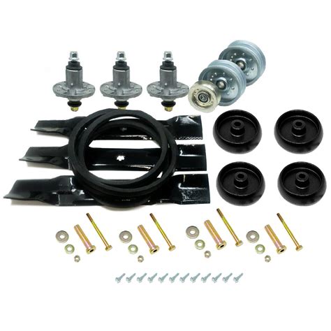 Lawn Mower Rebuild Kit with Deck Wheels For John Deere 48" 145 155C ...