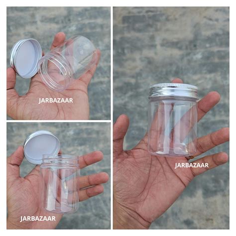 Ml Long Pet Jar With Metal Caps Jarbazaar