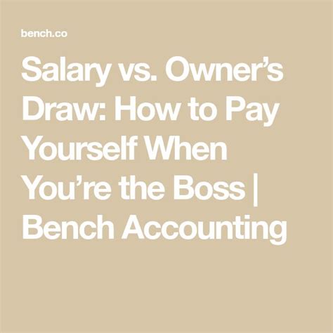 Salary Vs Owners Draw How To Pay Yourself When Youre The Boss