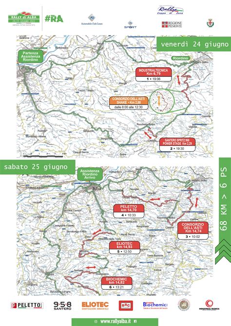 Rally Di Alba Elenco Iscritti Tabella Tempi E Distanze Mappe