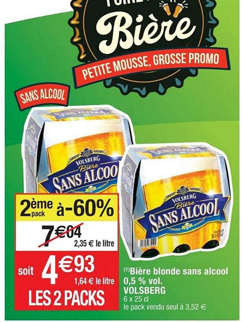 Promo Bière Blonde Sans Alcool Vol Volsberg chez Cora iCatalogue fr
