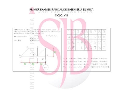 Primer Examen Parcial De Ingenier A S Smica Edwar Romero Udocz