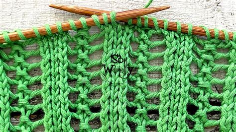 How To Knit The Openwork Ladders Stitch Just Two Rows English