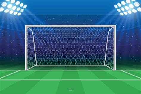 3d football stadium with soccer goal front view template for your design 11442806 Vector Art at ...