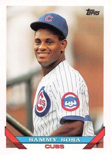 Sammy Sosa 1993 Topps 156 Chicago Cubs Baseball Card EBay