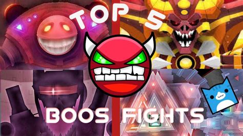 TOP 5 BOSS FIGHTS DE GEOMETRY DASH YouTube