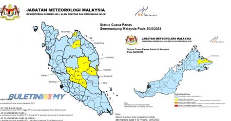 Kawasan Rekod Cuaca Panas Tahap Satu Buletin Tv Malaysia