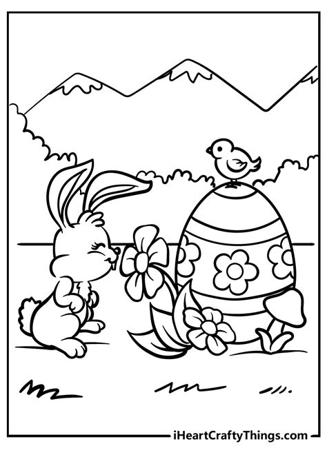 Easter Egg Hunt Coloring Page